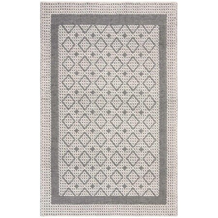 Safavieh 3 x 5 ft. Natura Hand Loomed Rectangle Area Rug Creme & Black NAT624Z-3